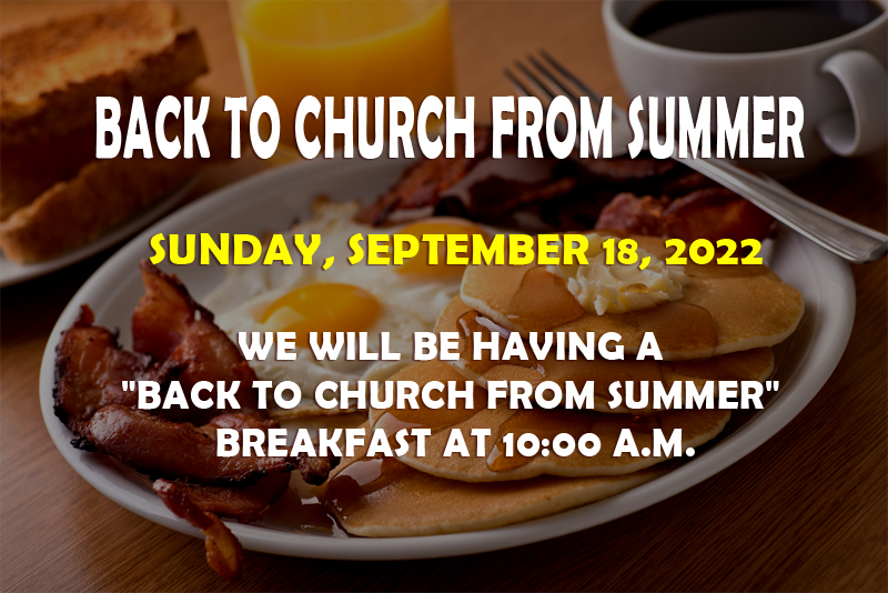 Back to Church Breakfast