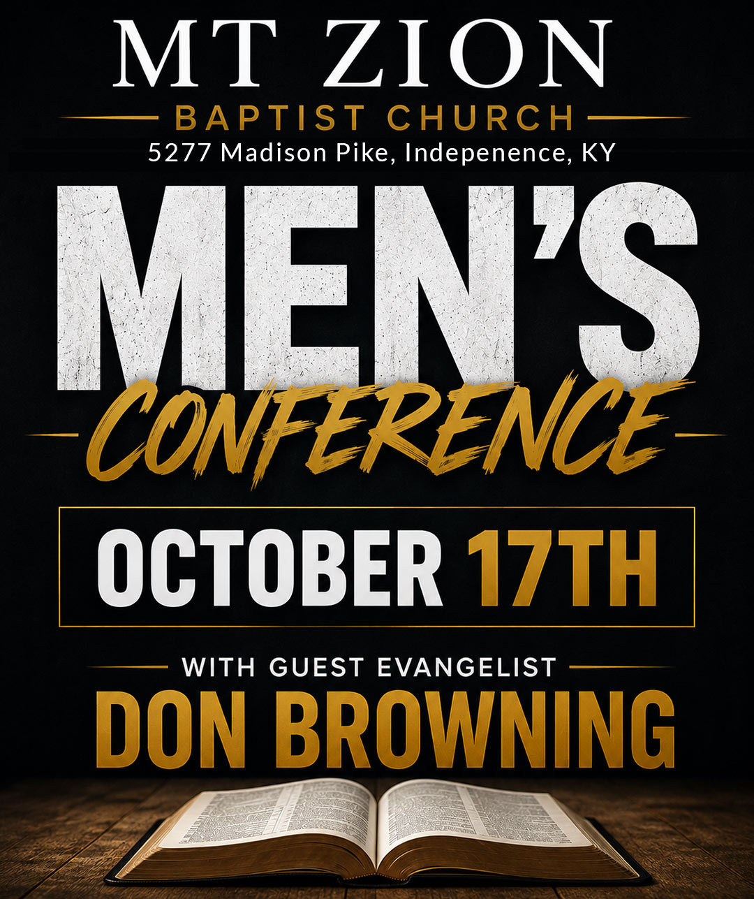 Mens Conference with Don Browning October 17, 2026 Mens Conference with Don Browning October 17, 2026